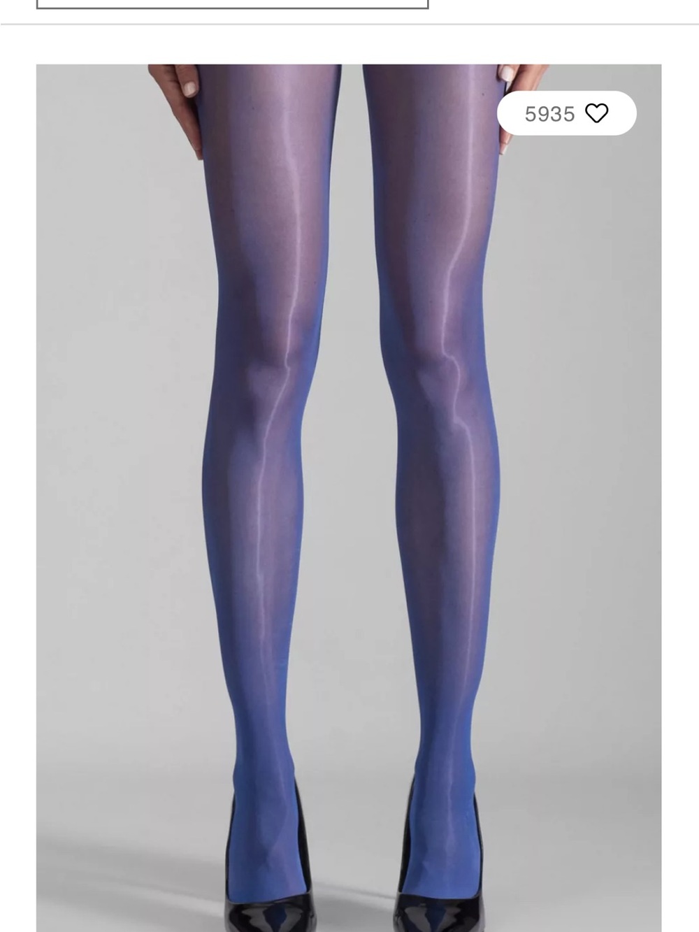 Sheer Blue Shiny Tights - Never worn